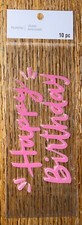 Recollections Pink HAPPY BIRTHDAY Title Flower PARTY CELEBRATE Scrapbook Sticker
