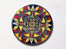 Nature Compass - Polished Silver Finish - New Unactivated Geocoin