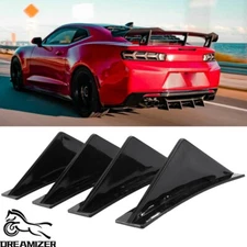 For Chevy Camaro Rear Bumper Diffuser Shark 4-Fins Spoiler Splitter Lip Glossy