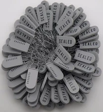 100 Grey Wire Padlock Tamper Evident Safety Lock Electric Meter Security Seal