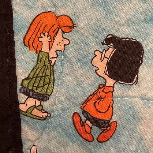 Peanuts Gang One Of A Kind Homemade Blanket Quilt Crib Or Toddler Size 45”x 38” - Picture 13 of 20