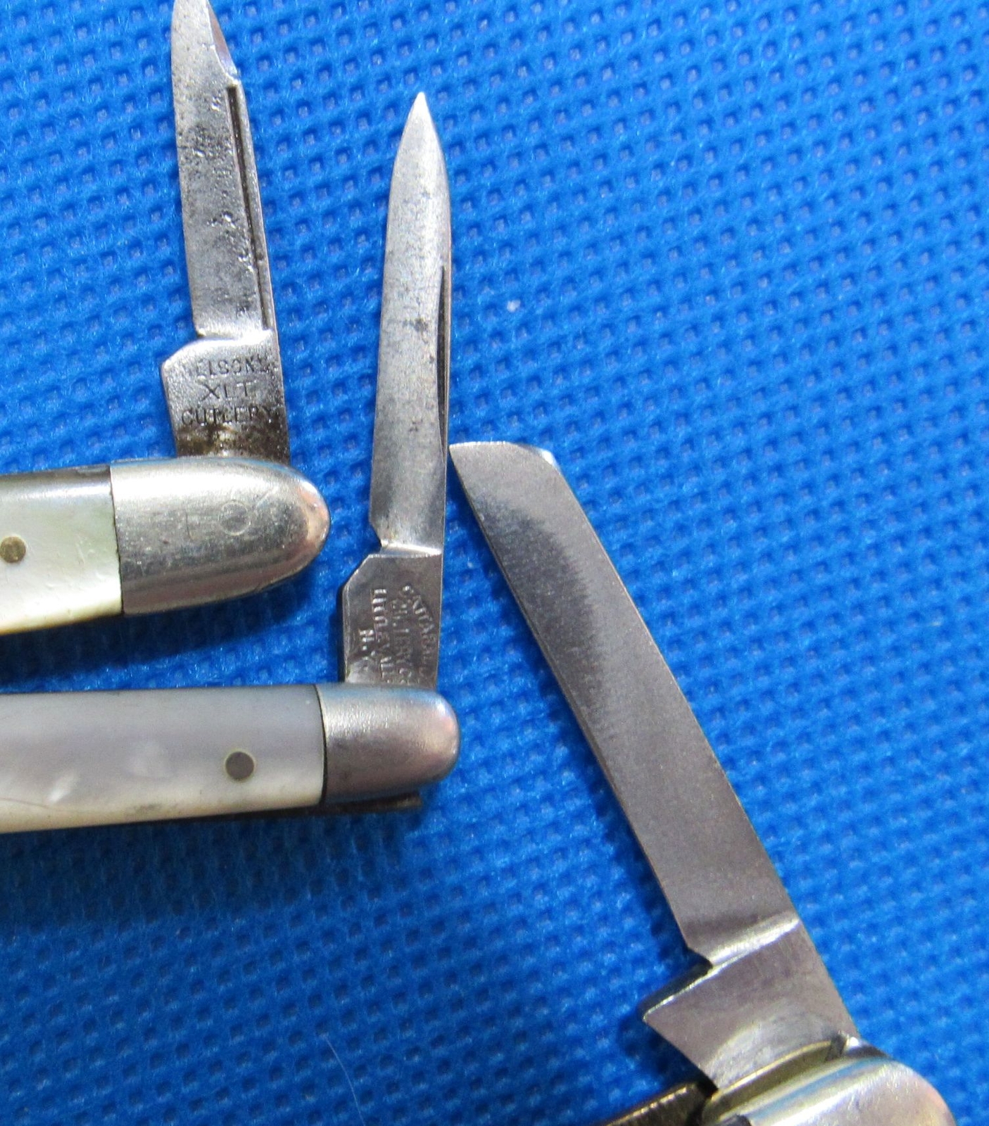 Vintage Mini Pocketknife Lot 3 Old Folding Mother of Pearl Knives Nice