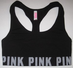 pink black sports bra