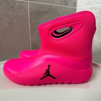 Jordan Lil Drip Rain Boots Girls Size 3 Youth Pink Waterproof Rubber Shoes