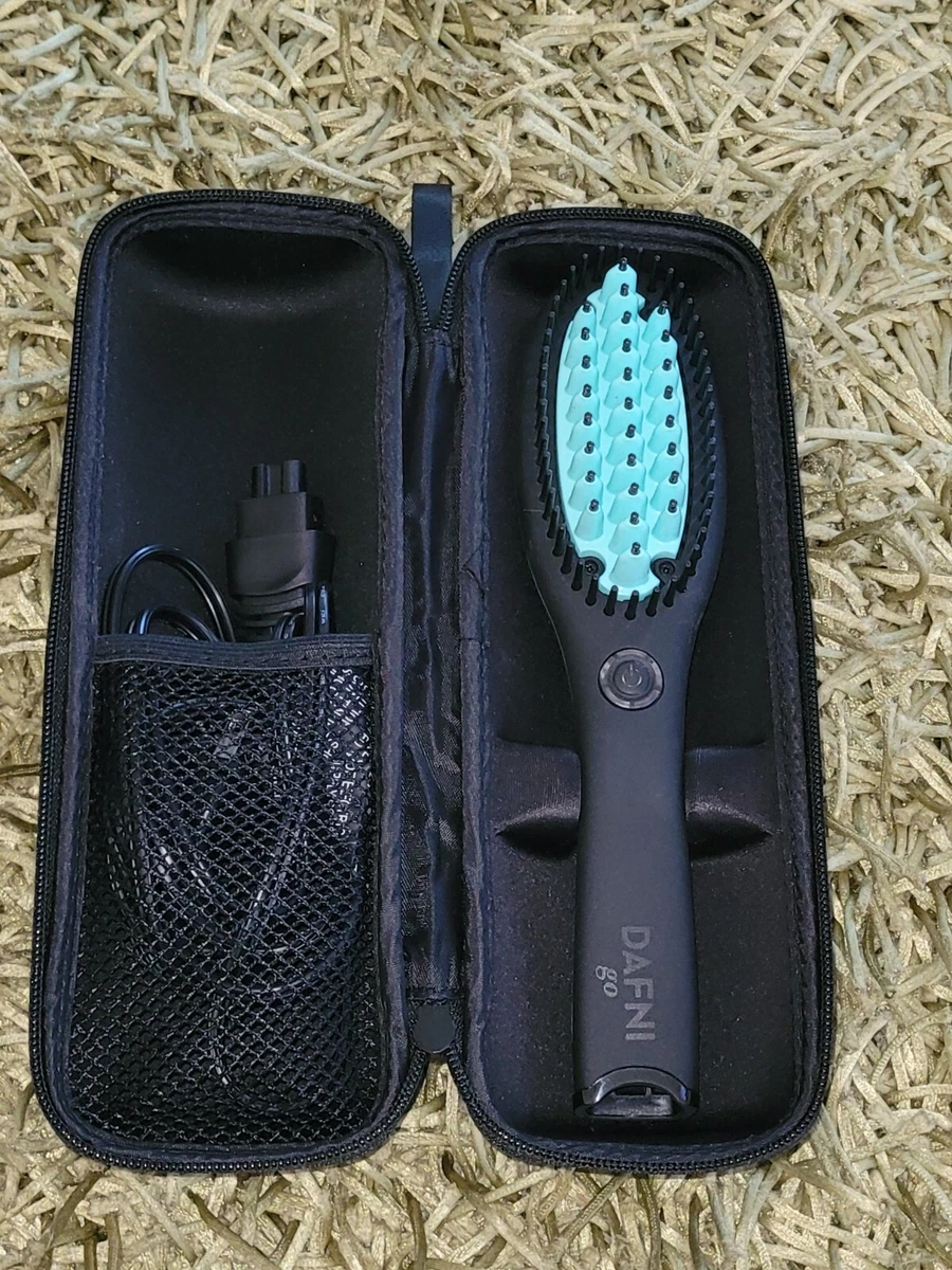 Dafni Go Hair Straightening Ceramic Brush w Travel Case