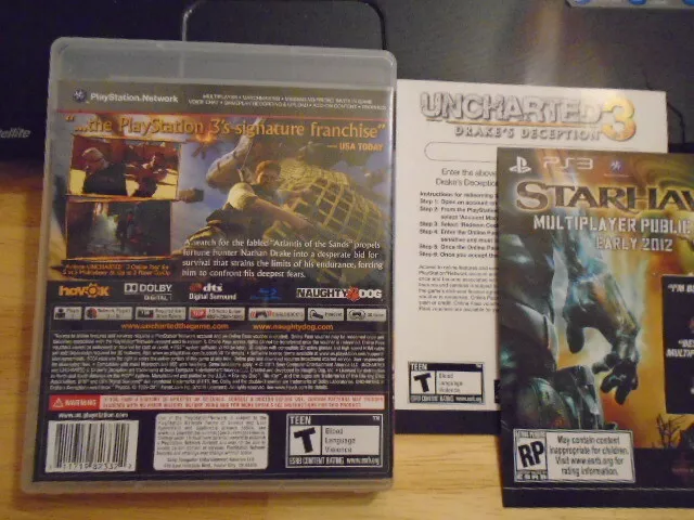 Uncharted 3 Drakes Deception para PS3 - Seminovo