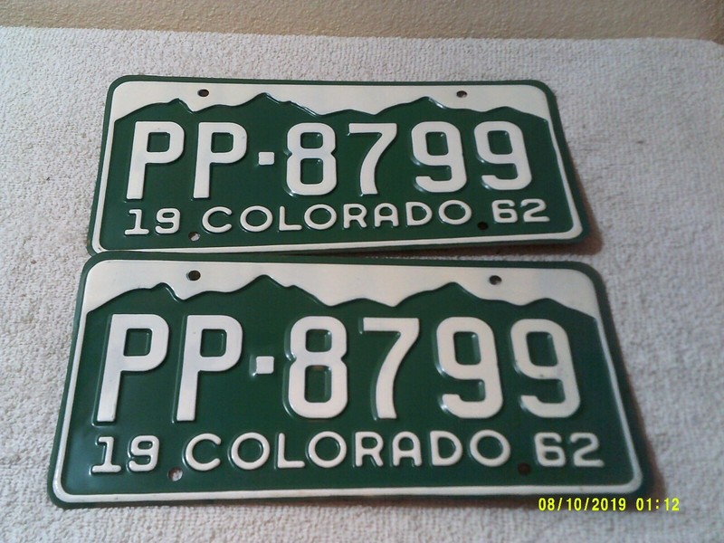 1962 Colorado License Plates NEW See My Other Plates BRAND NEW! Numbers Vary
