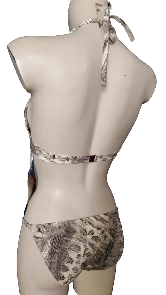 Freya Damen Bikini Set mit Bügel BH Gr.70C UK32C + S Slip Neckholder Snakeskin - Bild 4 von 4