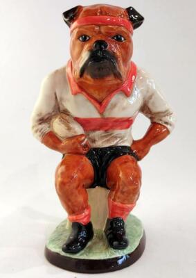 KEVIN FRANCIS LIMITED EDITION ''THE BULLDOG RUGBY PLAYER'' TOBY CHARACTER JUG