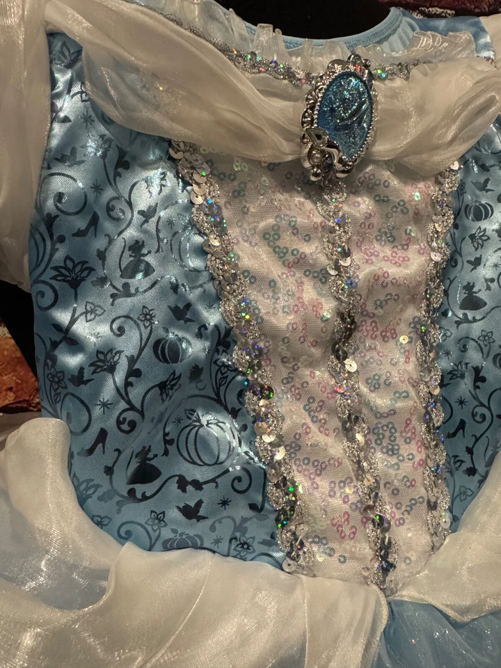 Disney Parks Princess Cinderella Costume Child SZ 5/6 Traditional Blue MOS/Read - Image 2 of 4