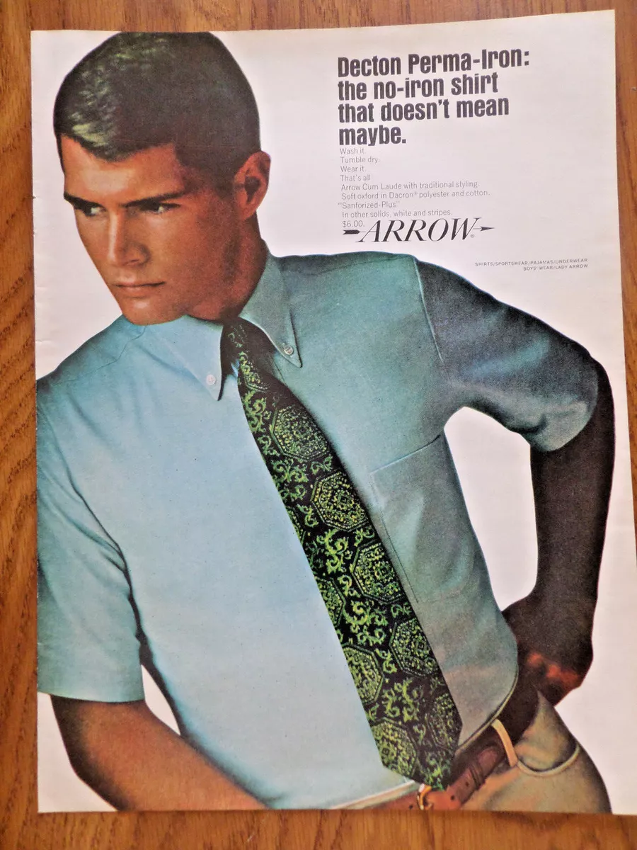 1967 Arrow Shirts Ad Decton Perma Iron eBay