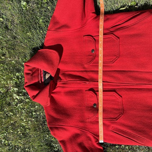 Woolrich Vtg 50s 512 Wool Chore Hunting Mackinaw Jacket Coat Sz 41 RED READ - Picture 12 of 15