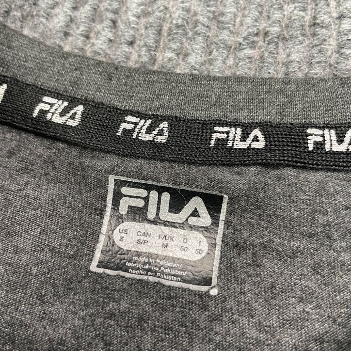 T shirt Fila da uomo collo small crew manica corta grigio sportivo