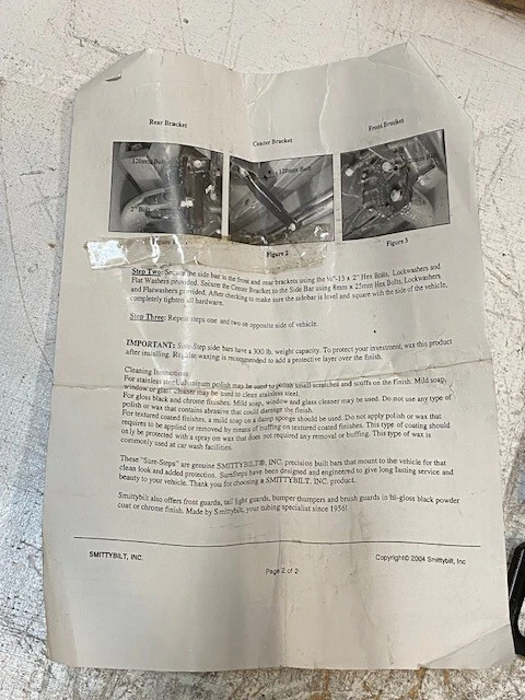 Smittybilt Sure-Step for 01-04 GM Crew Cab P/U CN1260-S4 CN1230-S4 HW-CN1260-S4 - Image 4 of 4