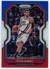 Ivica Zubac 2020-21 Panini Prizm Red White Blue SP #196 Los Angeles Clippers