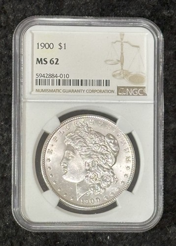 1900 P Morgan Silver Dollar NGC Graded MS 62