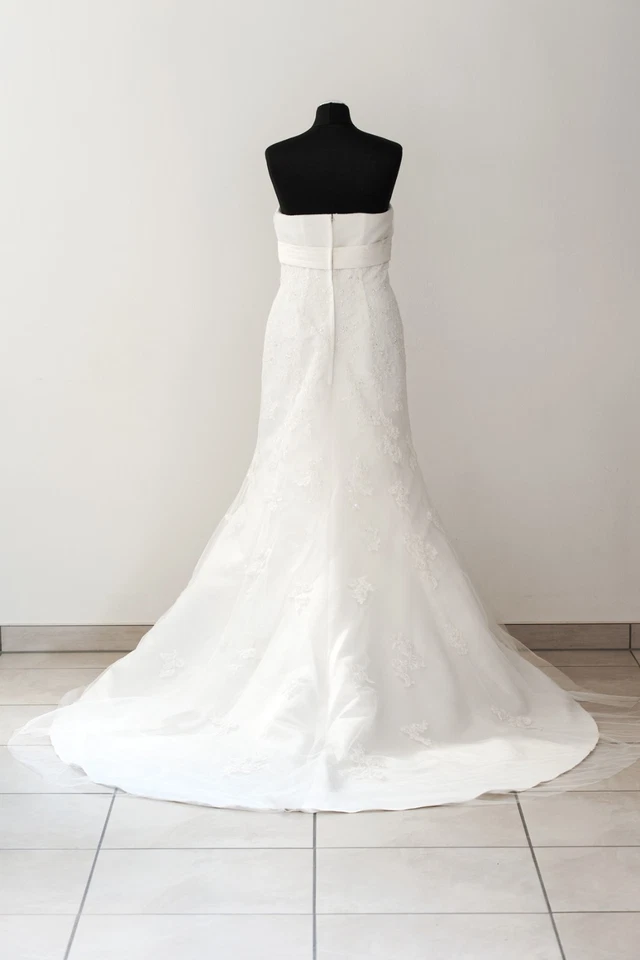 Weise Brautkleid '399542' Tüll Spitze Meerjungfrau creme ivory Gr.38 Fishtail - Bild 2 von 3