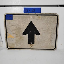 Authentic Road Traffic Street Sign Forward Arrow 15"x21" 12-294