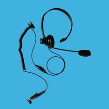 OverHead Call Center Mono Muff Headset PTT Two Way Radio for Hytera TC-3600M