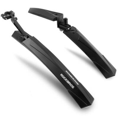 #ad ROCKBROS Cycling Road MTB Bike Bicycle Front Mudguard Rear Fender Mud Guard Set $14.24