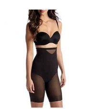NWT Miraclesuit Wonderful Edge Hi-Waist Thigh Slimmer Shapewear 2789 Black Sz M