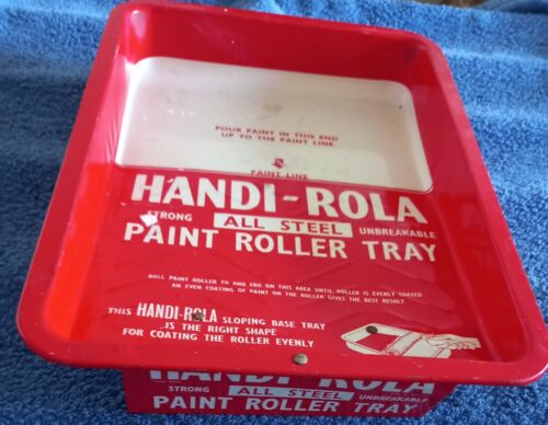 Vintage Handi-Rola All Steel Paint Roller Tray Unused, Superb Condition - Bild 1 von 3