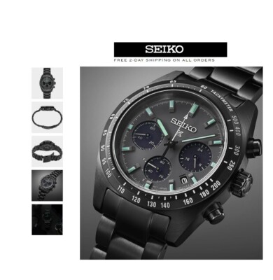 SEIKO SSC917 Prospex Speedtimer Solar Black/Green hands SEIKO SSC917 Prospex Speedtimer Solar Black/Green hands