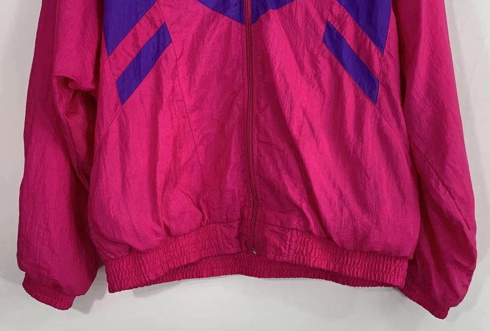 Jaqueta feminina retrô Y2K Lavon rosa/roxa média anos 90 - Imagem 2 de 4