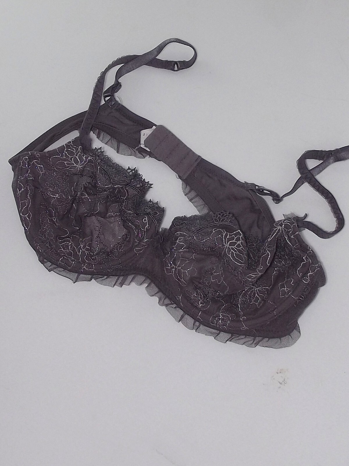 Lovable Purple Lace Bra Size It 4 L Large image 2