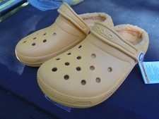 New Crocs Classic Lined Clog Men's 5 Women's 7 Light Orange Butterscotch