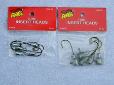Arkie Lures Tube Insert Heads (TIHK) - 5 Pack - Size 1/8 and 1/4oz. - NIP