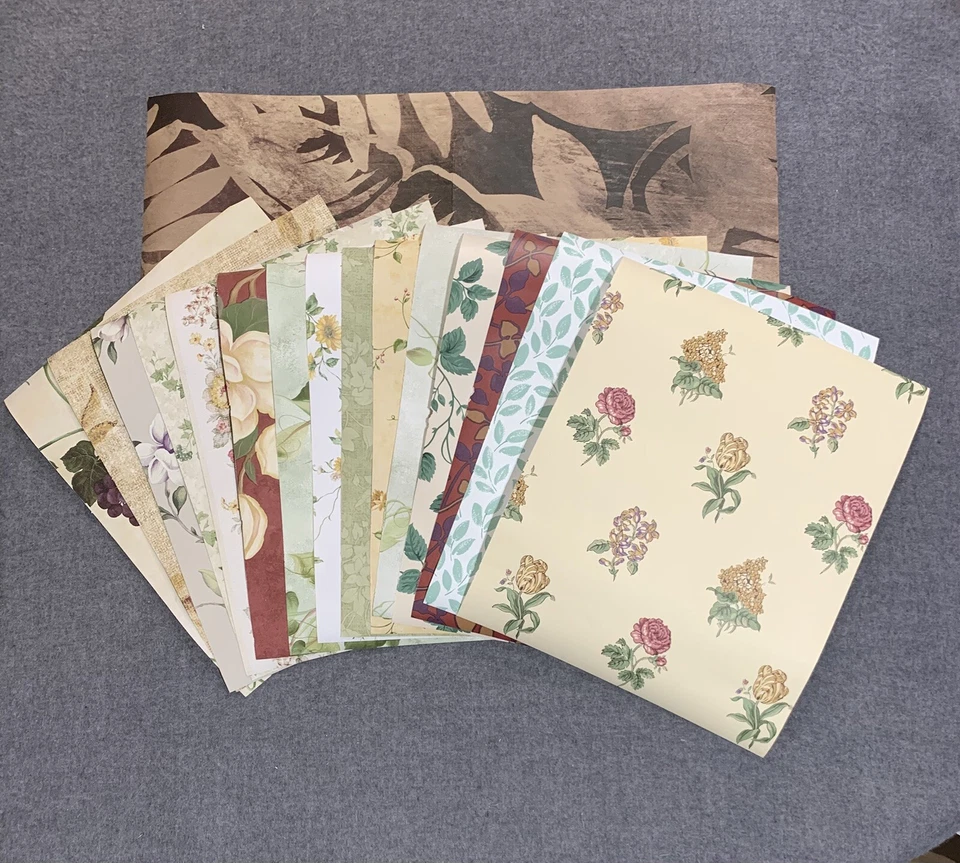 Lot 15 Wallpaper Samples circa “2000” Each 9”x 11” + one 18” x 11” bonus sample - Image 1 of 4