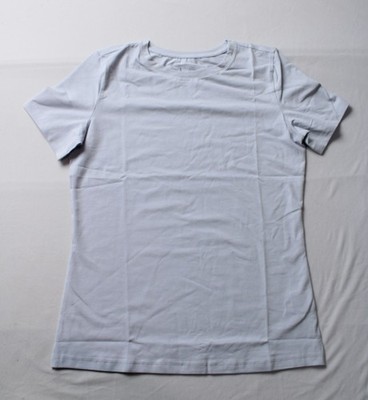 Pact Women's S/S Luxe Stretch Jersey Slim T-Shirt AP2 Washed Blue Size: XS NWT