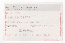 Neil Young 12/10/89 Amsterdam Netherlands Het Muziektheater Rare TICKET STUB