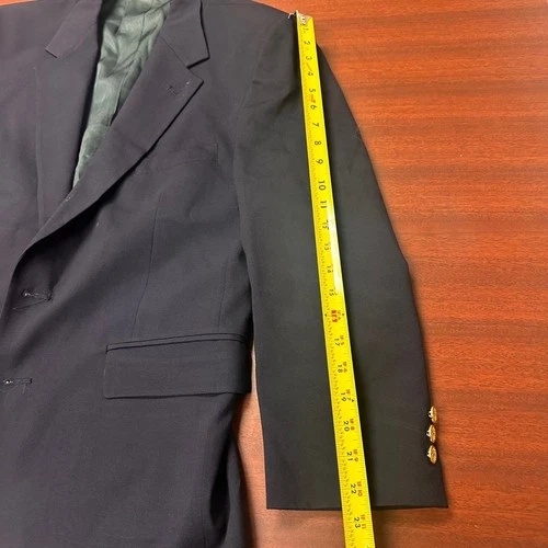 John Alexander Blazer Mens Size 42S Gold Button Classic Worsted Wool Preppy image 7