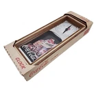 Vintage 1993 Wood Glass Coca-Cola Wall Clock New In Packaging Anolog Quartz