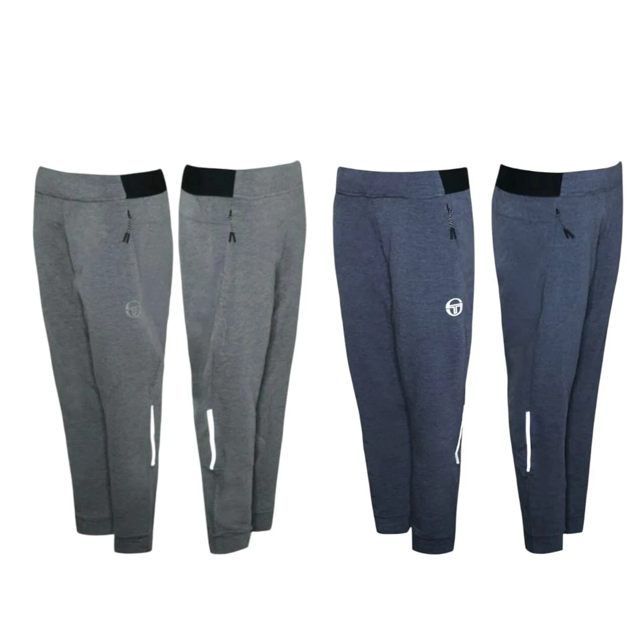 Sergio Tacchini Ion Pants Elasticized Men's Joggers Night-Grey & Navy (Melang)