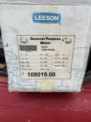 #ad #ad Leeson 108019.00 DC Permanent Magnet Motor 3 4 HP 180 V S56C TEFC – Unused $349.00