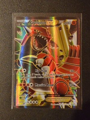 Groudon EX 150/160 Primal Clash Full Art Ultra Rare Pokemon LP | eBay