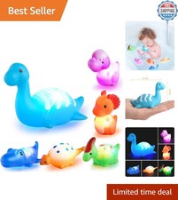 Bath Toys for Toddlers 1-3: 6 Packs Light-Up Floating Dinosaur Baby Toddler...