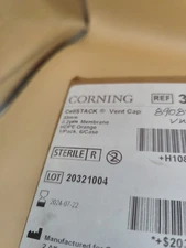 Corning Cellstack Vent Cap 33mm Case Of 6 HDPE Orange Caps