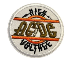 AC/DC - HIGH VOLTAGE - ROCK MUISC -  3 " Embroidered Iron/Sew On Patch
