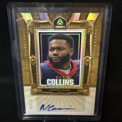 2024 Panini Luminance - Portrait Signatures Nico Collins #PS-NCS Gold 27/50 (AU)