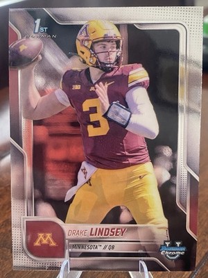 2025 Bowman University Chrome - Drake Lindsey #96 (RC) Minnesota Gophers
