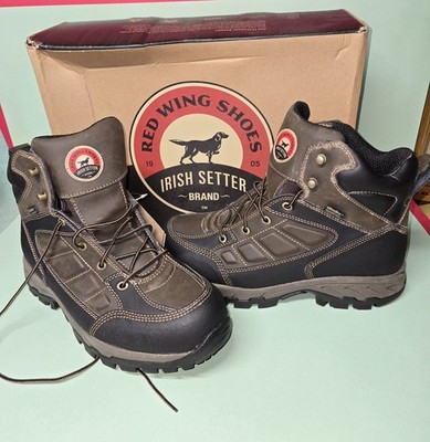 NIB Red Wing Irish Setter Hiker 83410 Men's soft-Toe Work Boots Brown US Size 10
