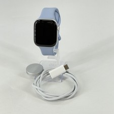 Apple Watch Series 11 42mm Silver Aluminum GPS w/Light Blue Sport- Excellent