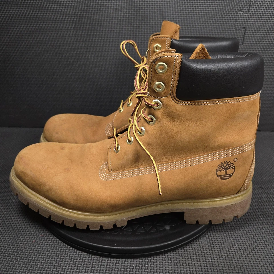 Timberland 6 Pulgadas Botas Premium Para Hombre Talla 13 Trigo Nubuck Cuero Trabajo Foto 3 de 4