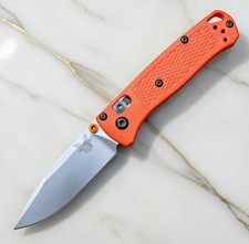 Benchmade 533-Custom MINI BUGOUT Knife Orange Grivory Handle S30V Folding Knife