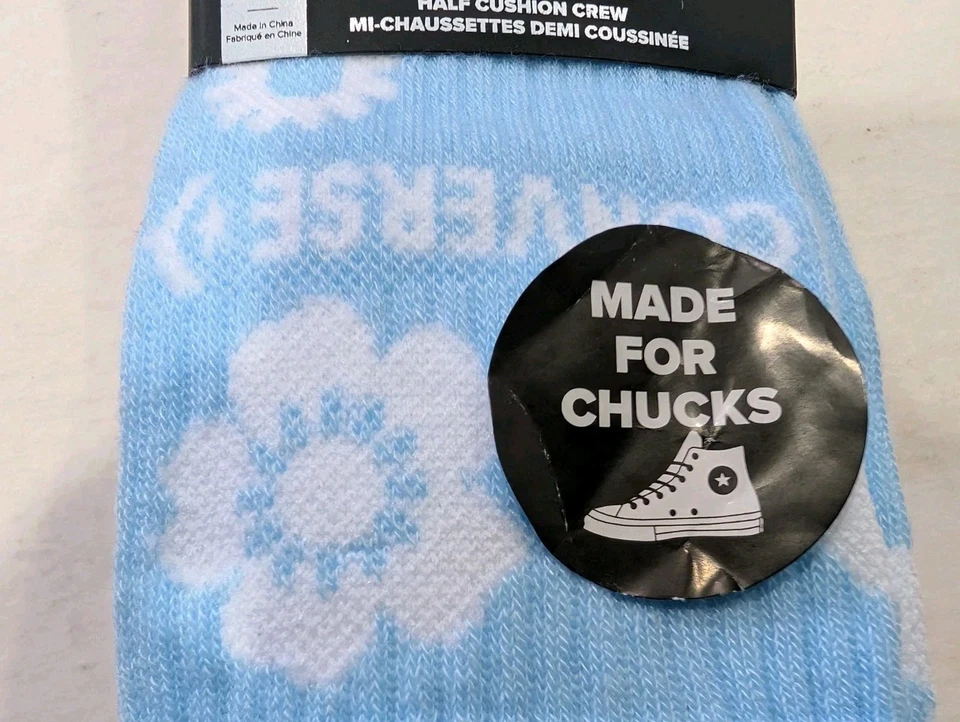 Calcetines Converse Half Cushion Crew - Azul/Gris/Blanco - Para mujer: 4-10 - ¡NUEVOS CON ETIQUETAS! Foto 4 de 4