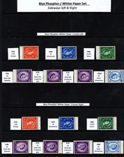 Wilding Specialist Listing, Blue Phosphor Whiter Paper Sideways left & Right MNH